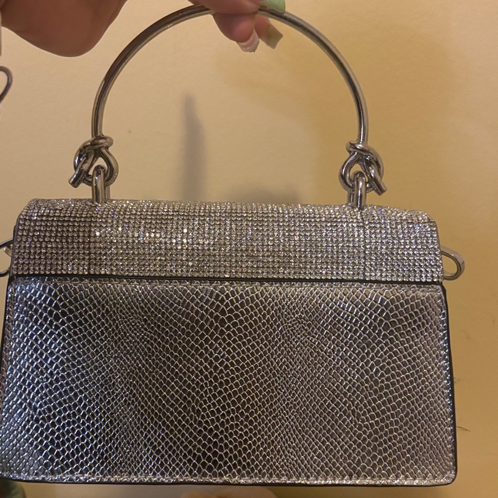 Aldo Silver Rhinestone Clutch - Picture 2 of 3
